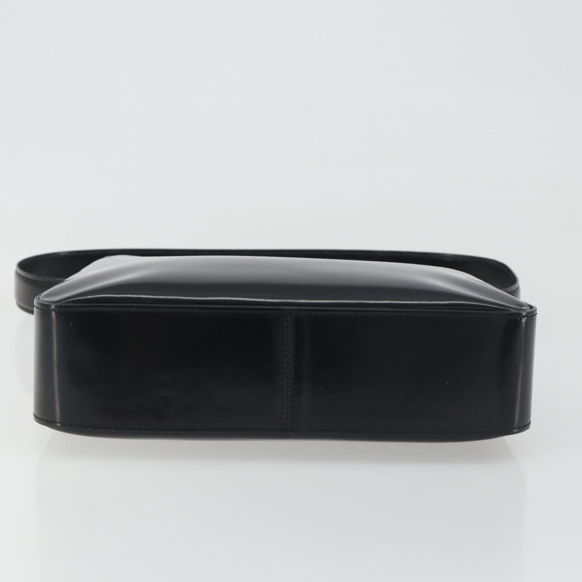 CELINE Shoulder Bag Leather Black Gold Auth 193781A - Jerrillo image 9