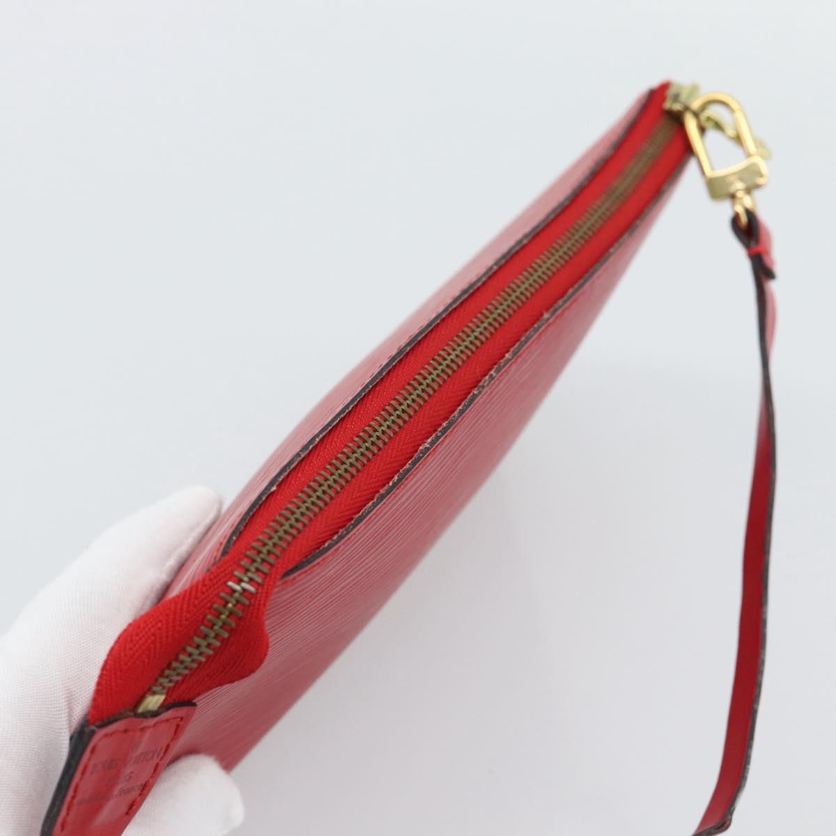 LOUIS VUITTON Epi Pochette Accessoires Pouch Red M52947 LV Auth 193867 - Jerrillo image 6
