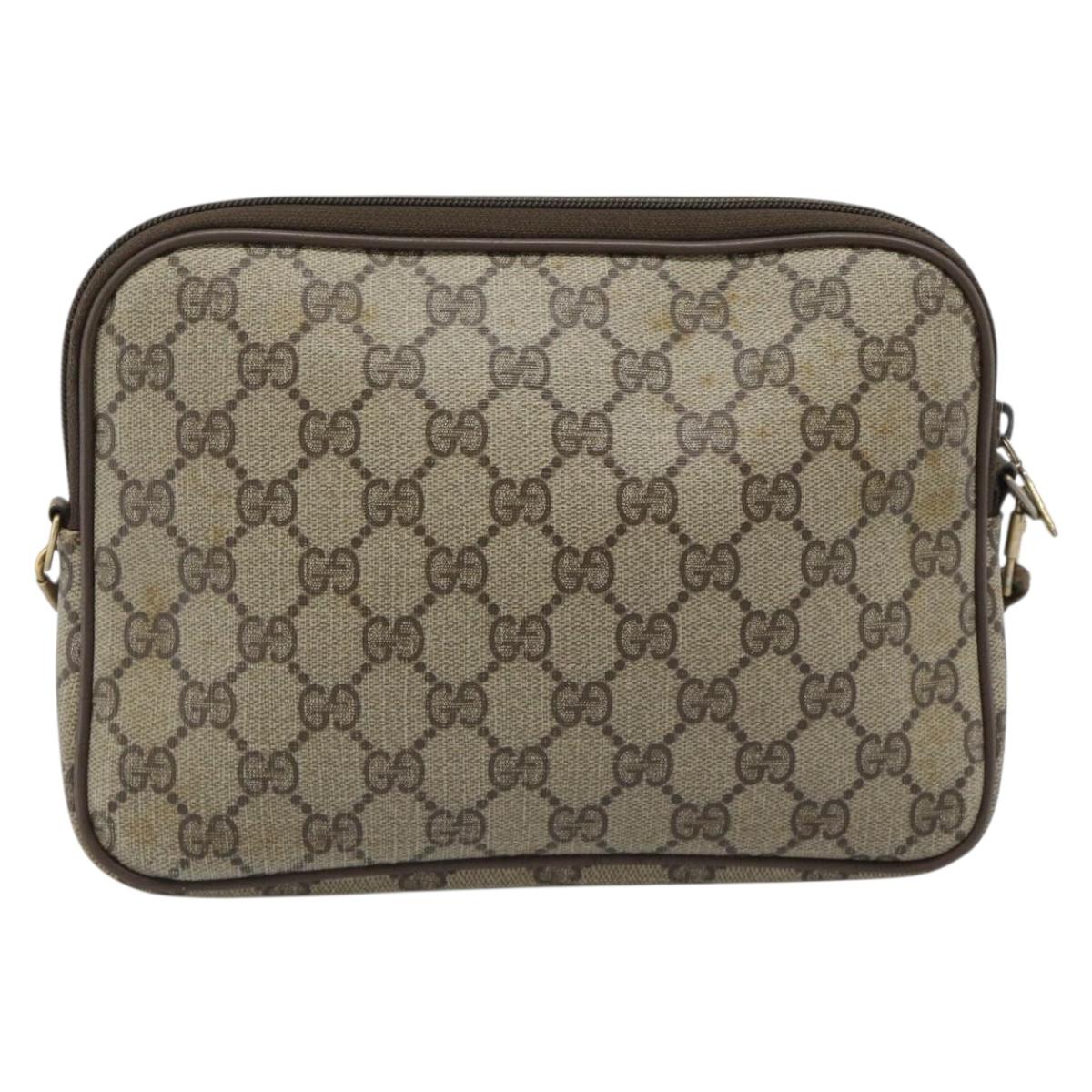 GUCCI GG Supreme Shoulder Bag PVC Beige Gold 40 02 068 Auth 193870 - Jerrillo image 3