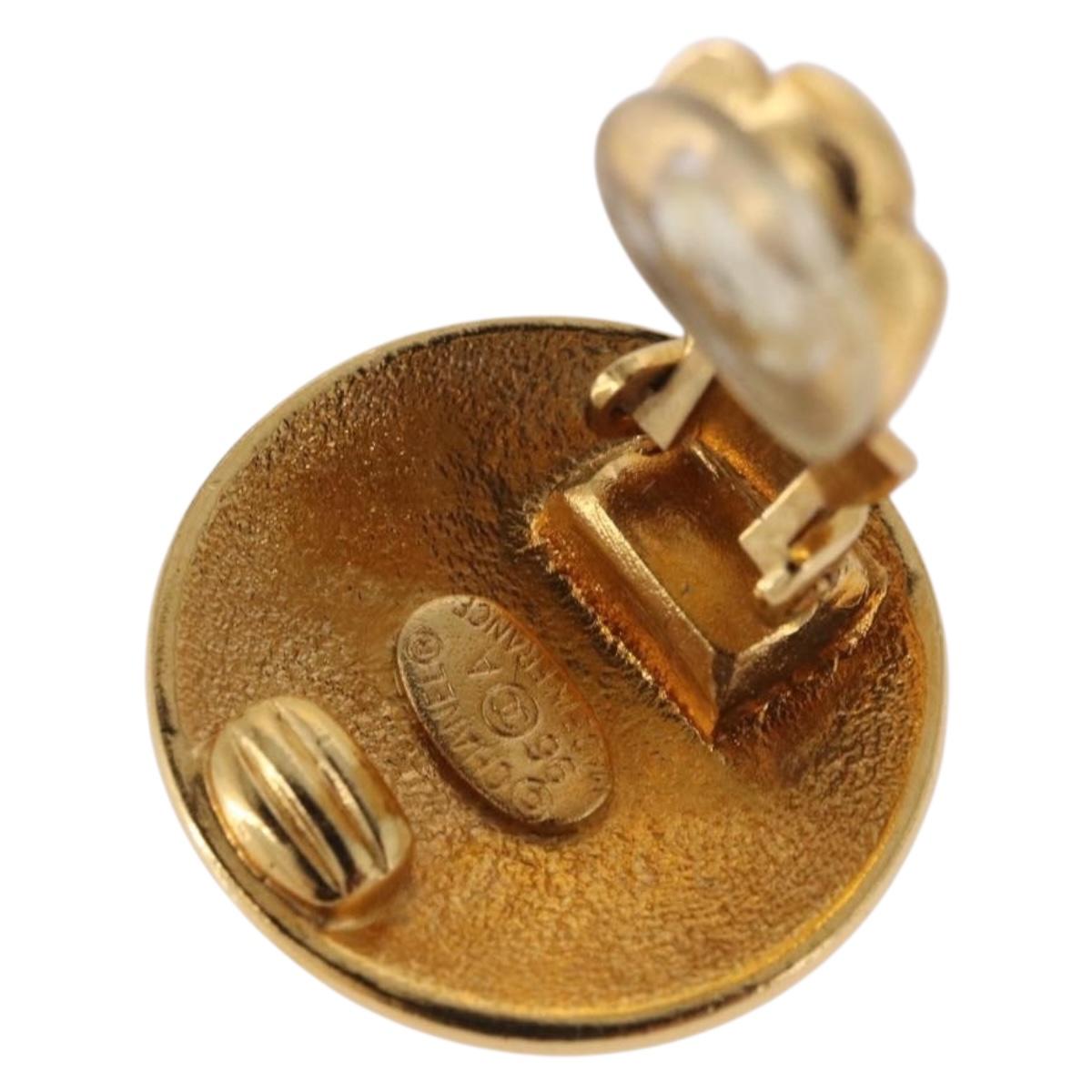 CHANEL COCO Mark Earring Metal Gold Tone CC Auth 193928V - Jerrillo image 7