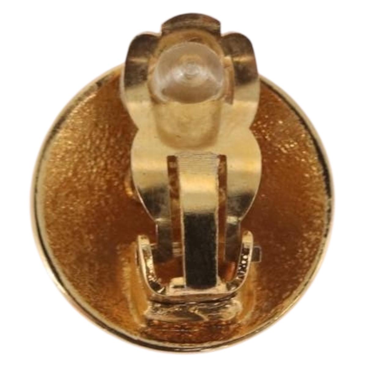 CHANEL COCO Mark Earring Metal Gold Tone CC Auth 193928V - Jerrillo image 9