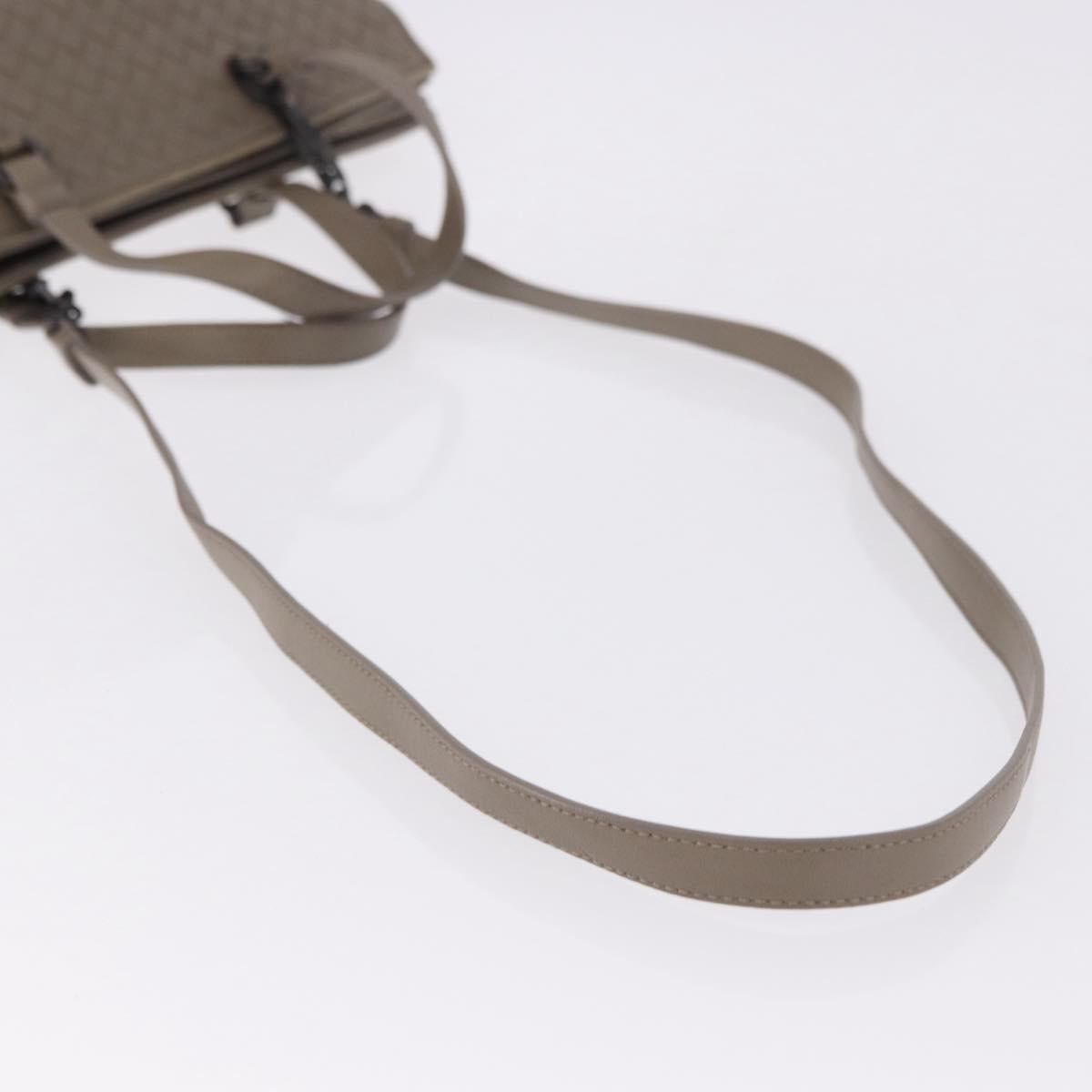 BOTTEGA VENETA INTRECCIATO Hand Bag Leather 2way Gray Auth 193957 - Jerrillo image 9
