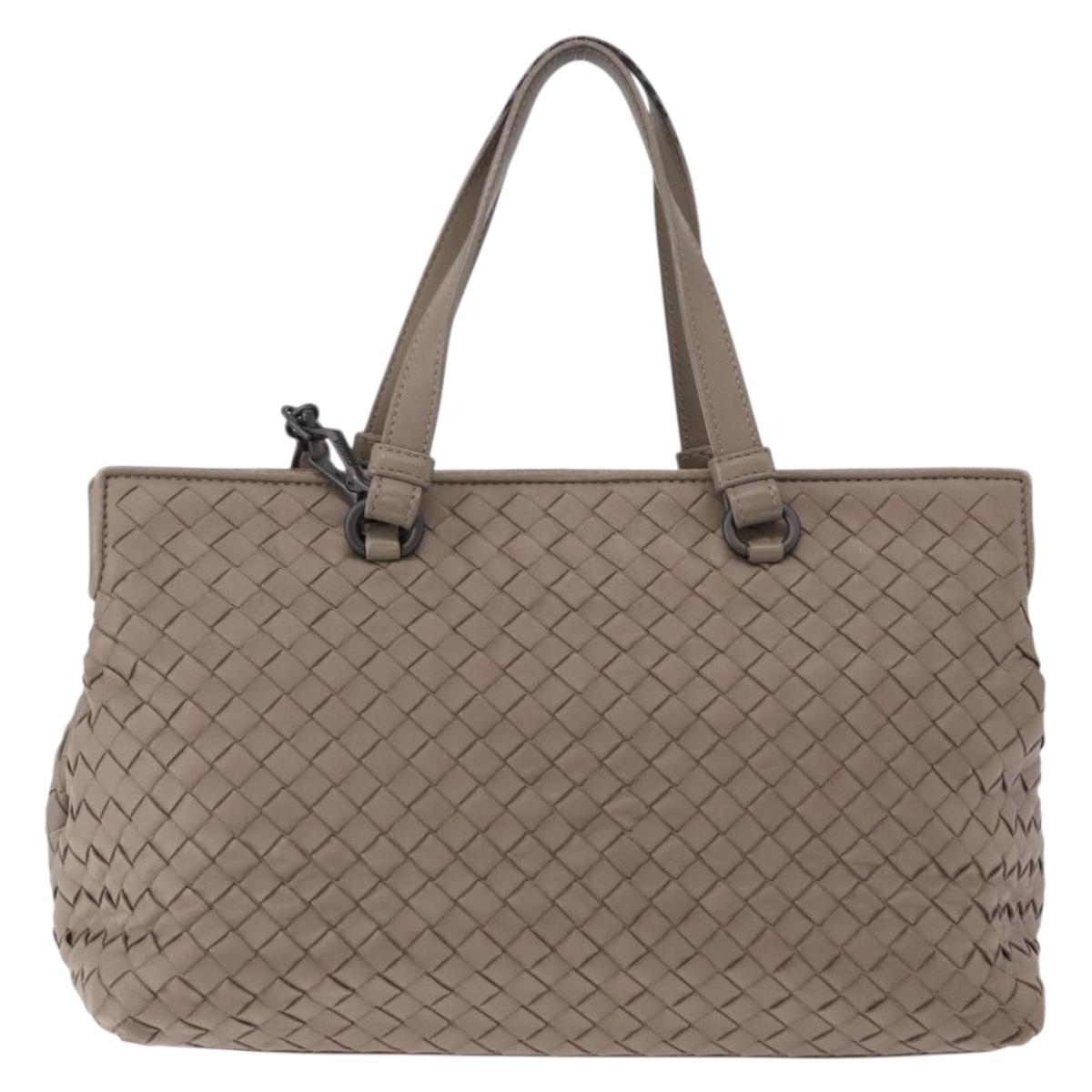BOTTEGA VENETA INTRECCIATO Hand Bag Leather 2way Gray Auth 193957 - Jerrillo image 2