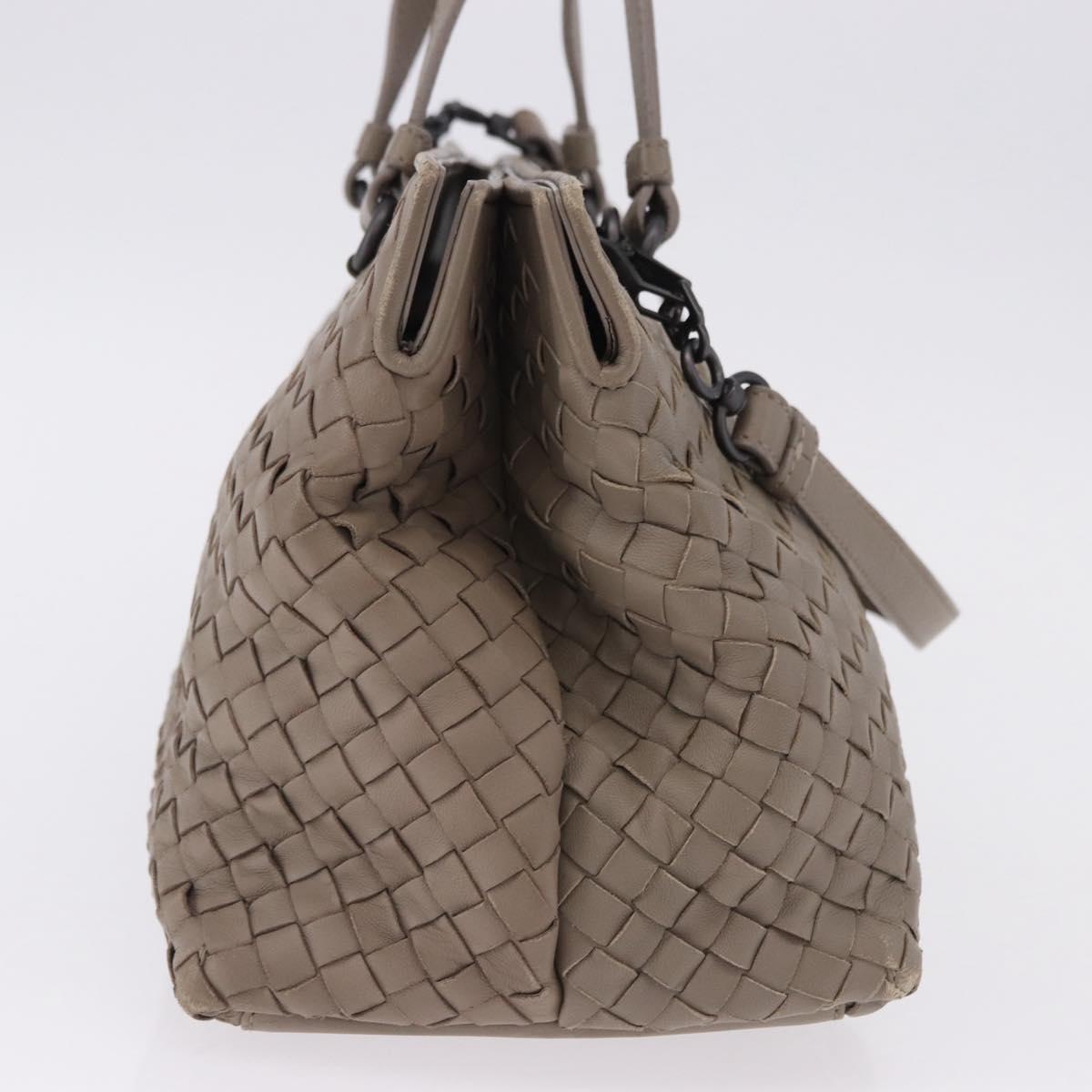 BOTTEGA VENETA INTRECCIATO Hand Bag Leather 2way Gray Auth 193957 - Jerrillo image 4