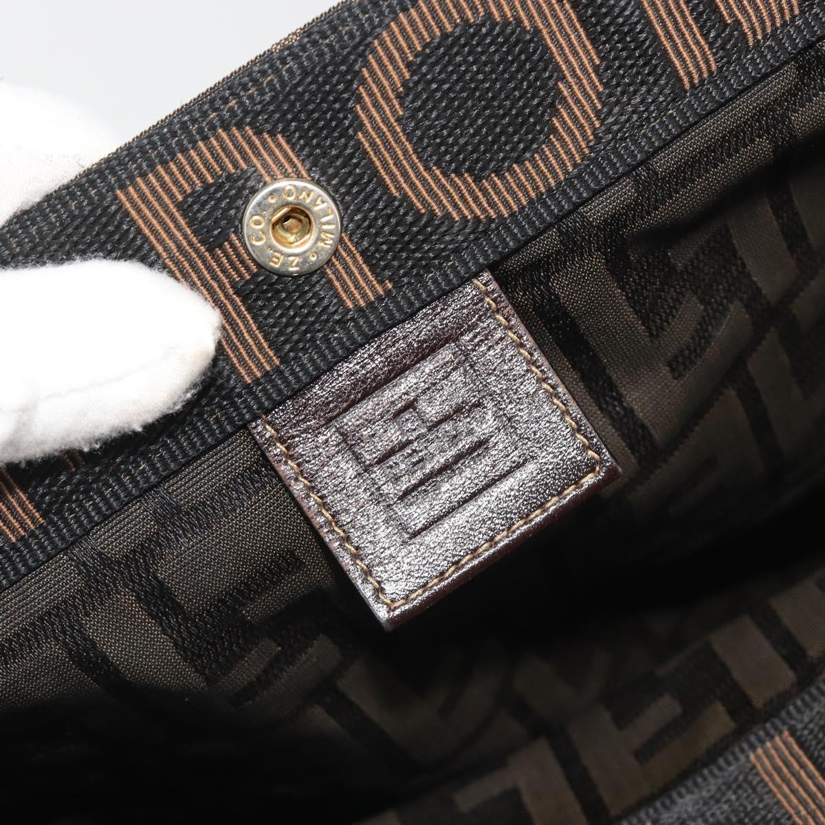 FENDI Zucca Canvas Hand Bag Brown Auth 194169 - Jerrillo image 10