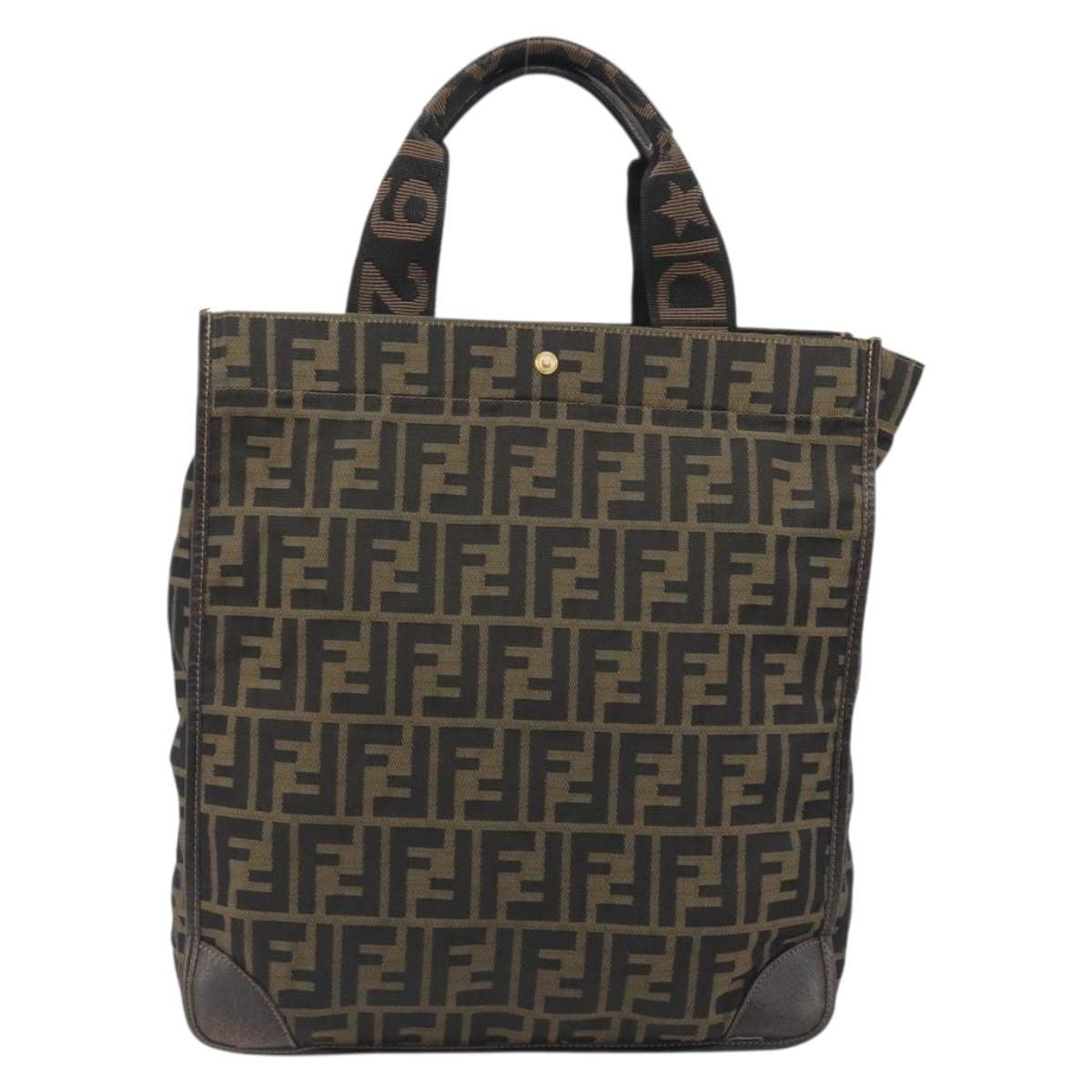 FENDI Zucca Canvas Hand Bag Brown Auth 194169 - Jerrillo image 2
