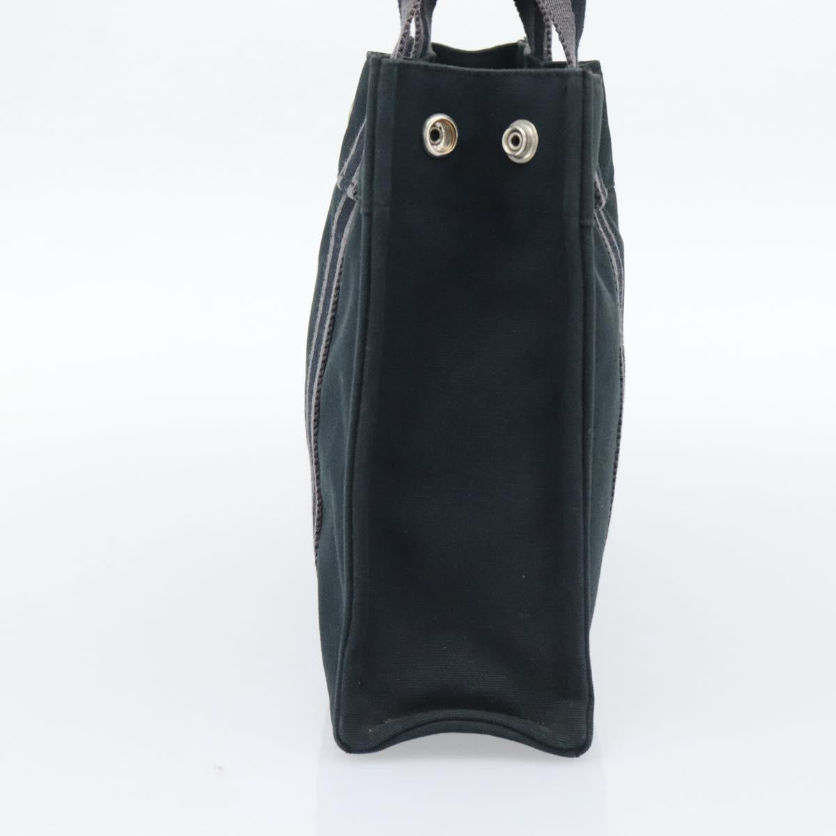 HERMES Fourre Tout PM Hand Bag Canvas Black Silver Auth 194555A - Jerrillo image 4