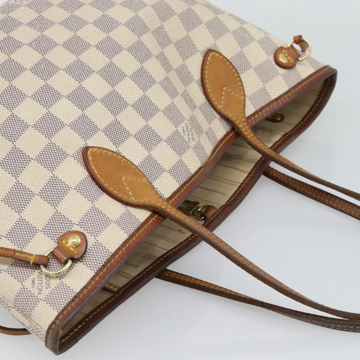 Borsa tote LOUIS VUITTON Damier Azur Neverfull PM N41362 LV Auth 194587 - Jerrillo image 6