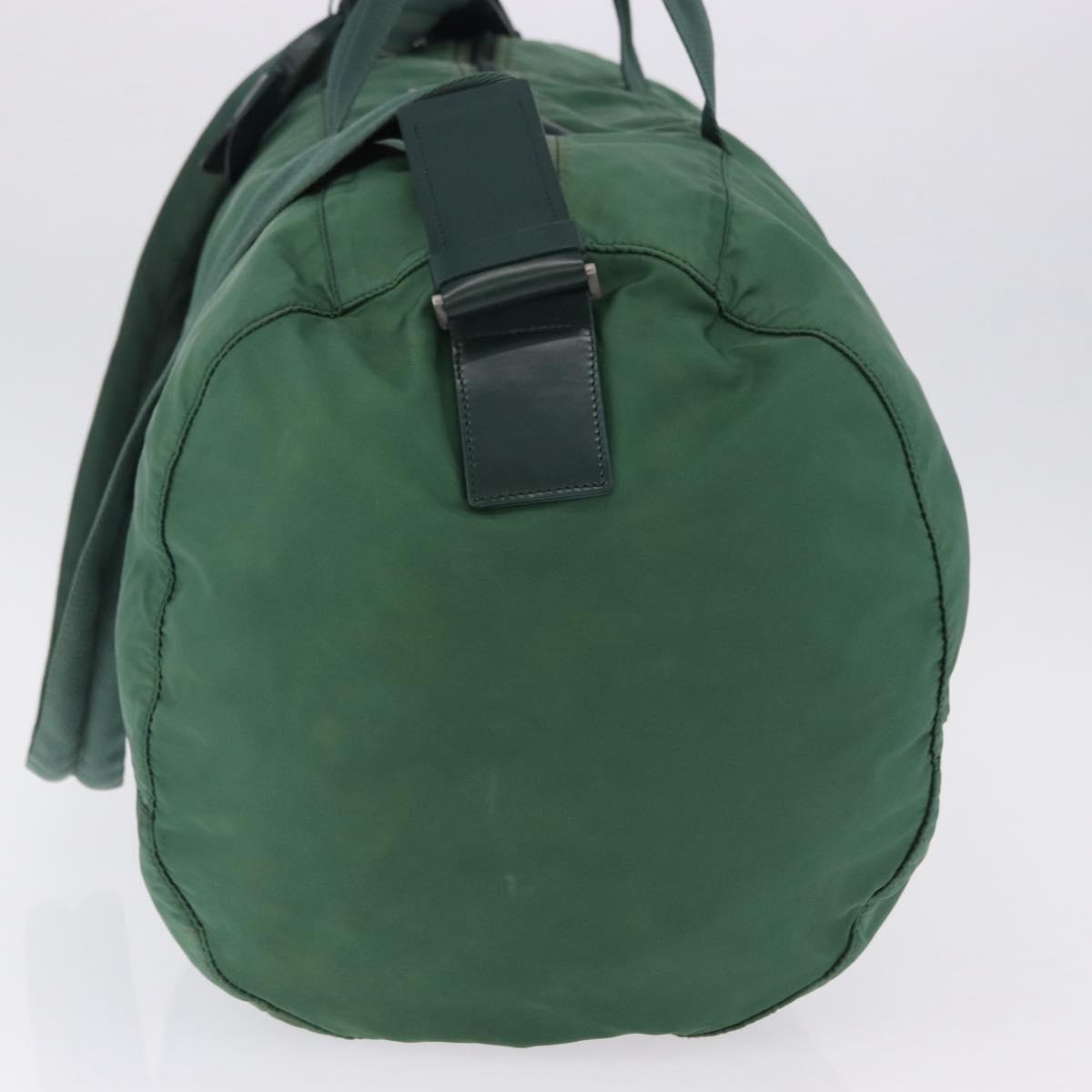 PRADA Boston Bag Nylon 2way Green Silver Auth 194594 - Jerrillo image 4