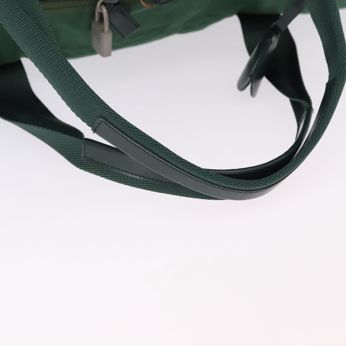 PRADA Boston Bag Nylon 2way Green Silver Auth 194594 - Jerrillo image 7