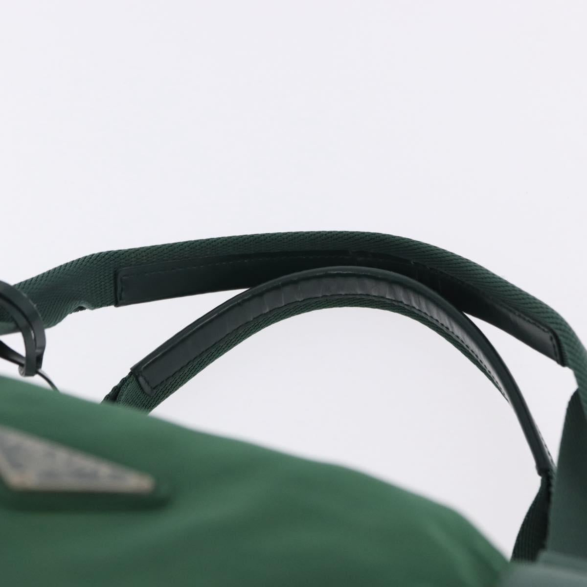 PRADA Boston Bag Nylon 2way Green Silver Auth 194594 - Jerrillo image 8