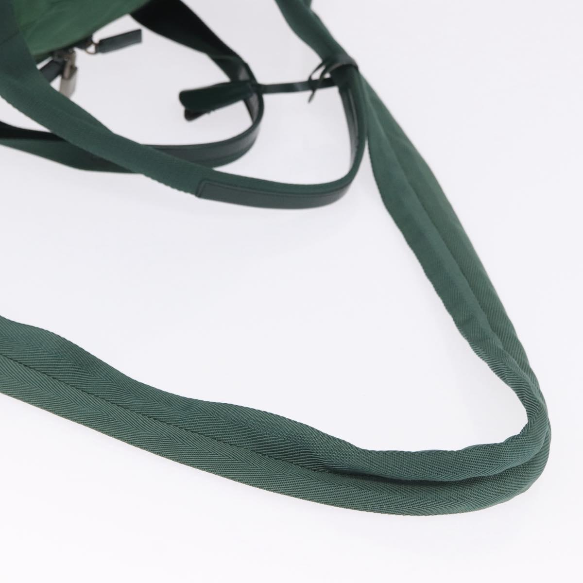 PRADA Boston Bag Nylon 2way Green Silver Auth 194594 - Jerrillo image 9