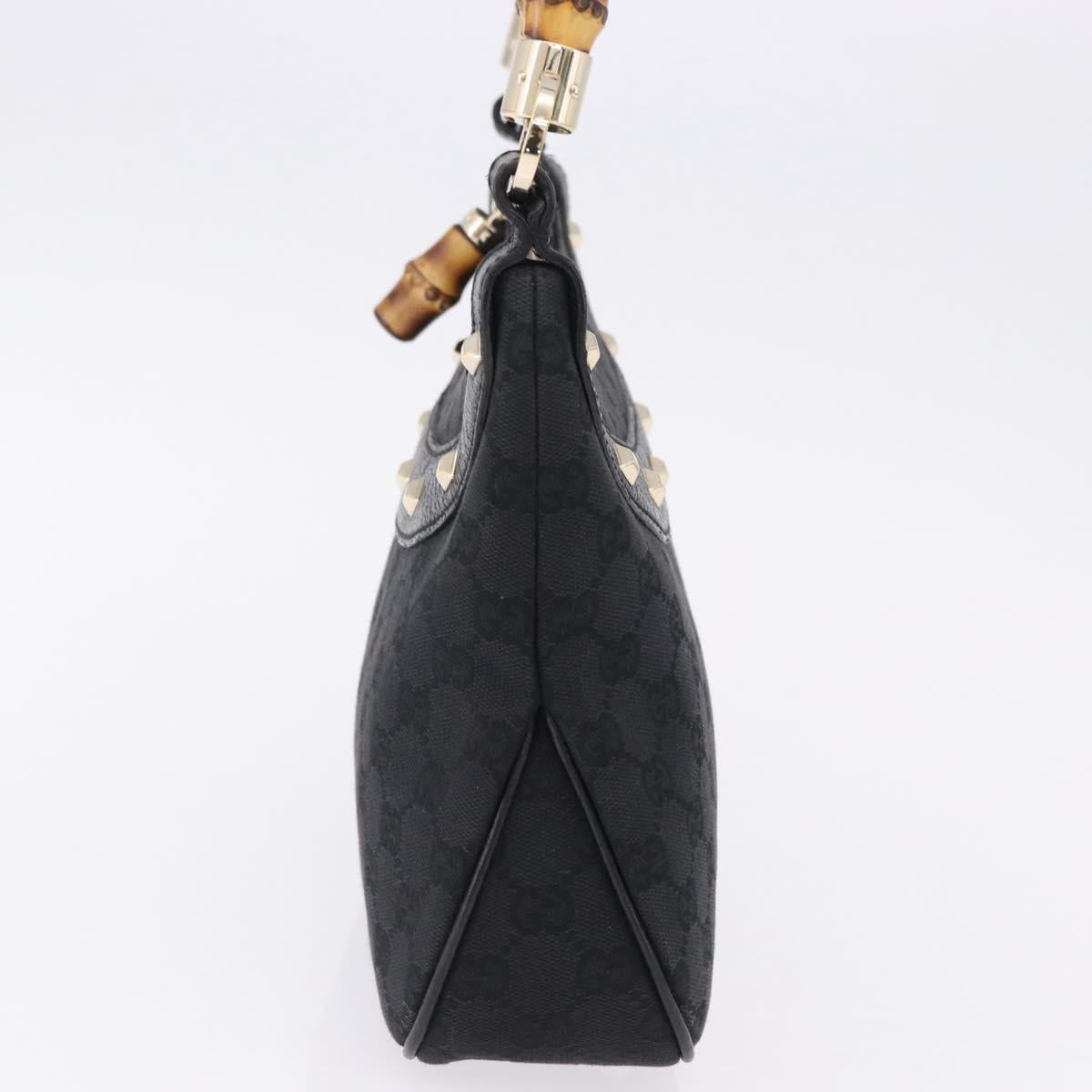 GUCCI Bamboo Shoulder Bag Leather Black Gold 137378 Auth 194670V - Jerrillo image 4
