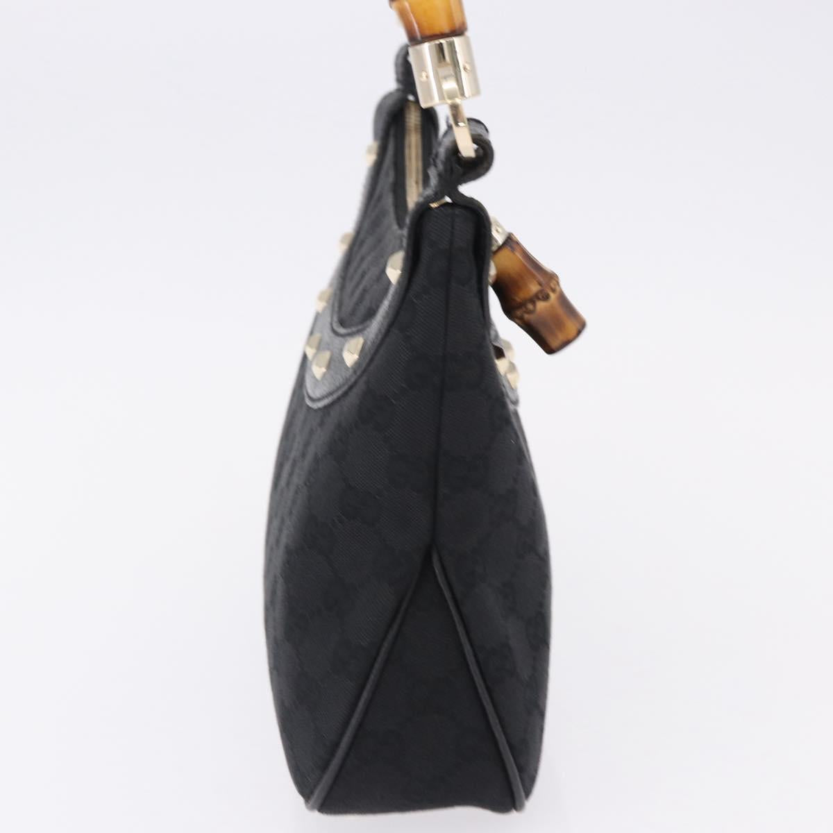 GUCCI Bamboo Shoulder Bag Leather Black Gold 137378 Auth 194670V - Jerrillo image 5