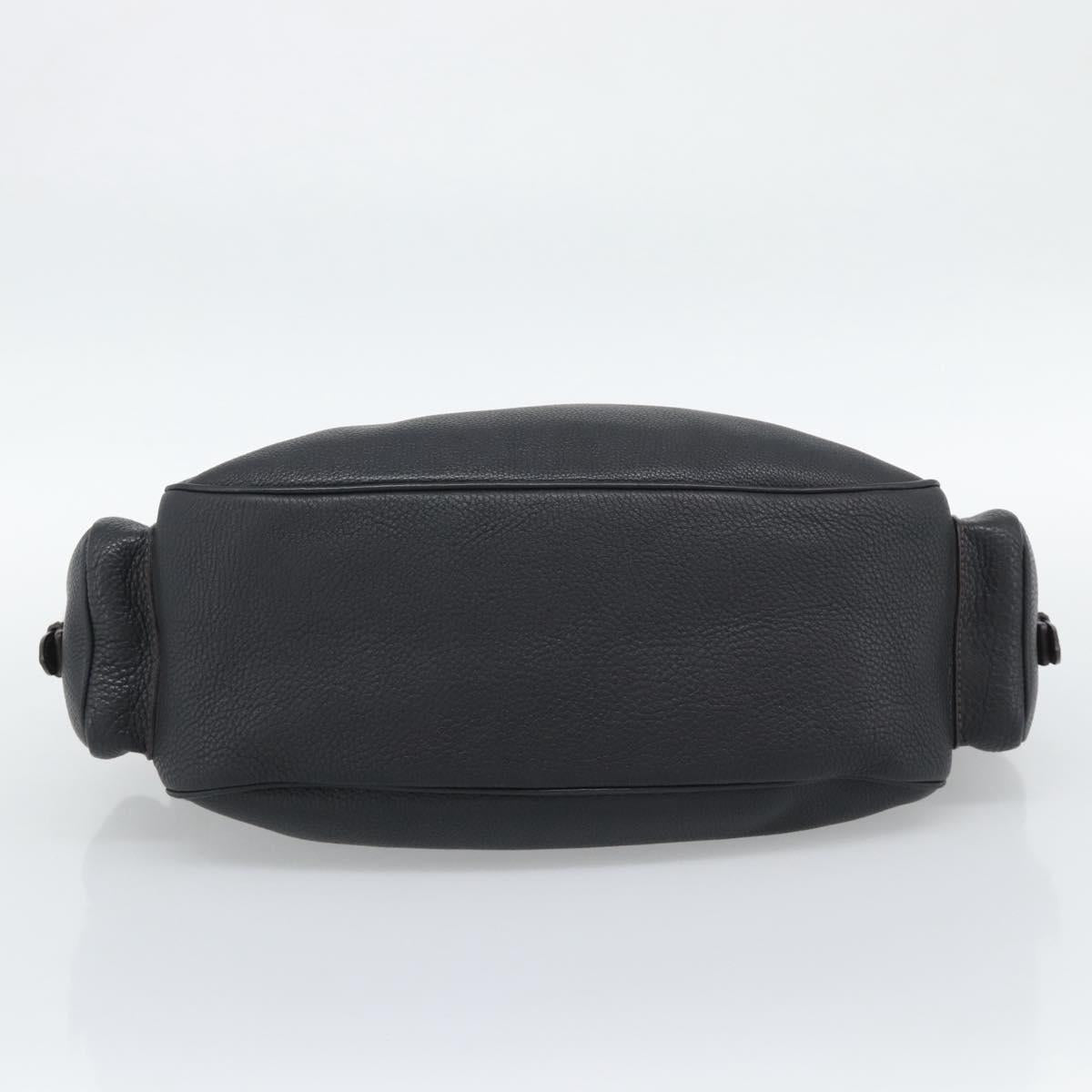 PRADA Shoulder Bag Vittero Dino Leather Black Silver Auth 194853SAV - Jerrillo image 9