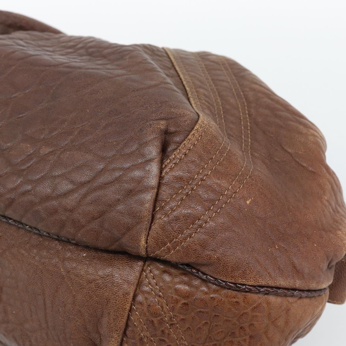 FENDI Spy Bag Leather Brown Gold Auth 194937A - Jerrillo image 10