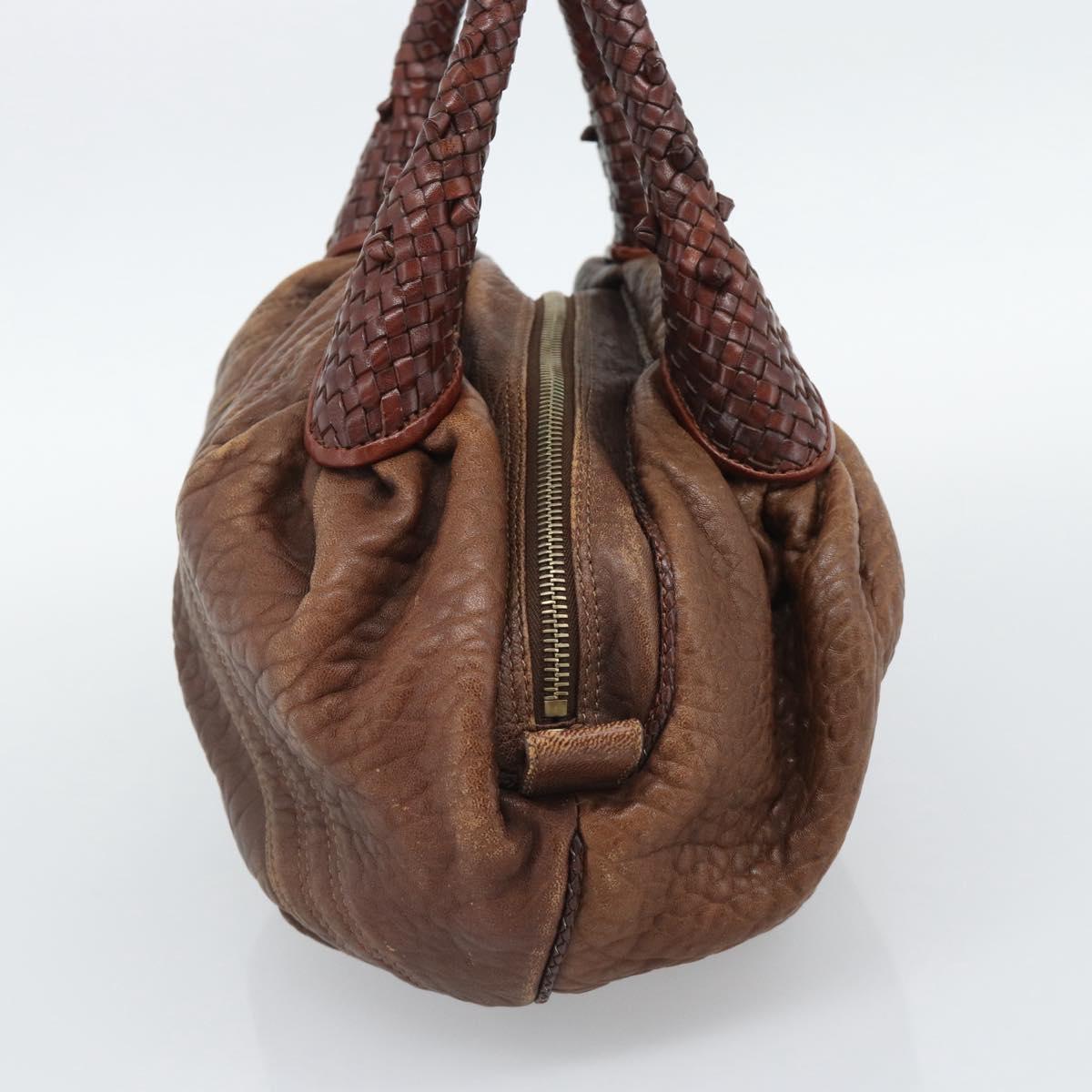 FENDI Spy Bag Leather Brown Gold Auth 194937A - Jerrillo image 5