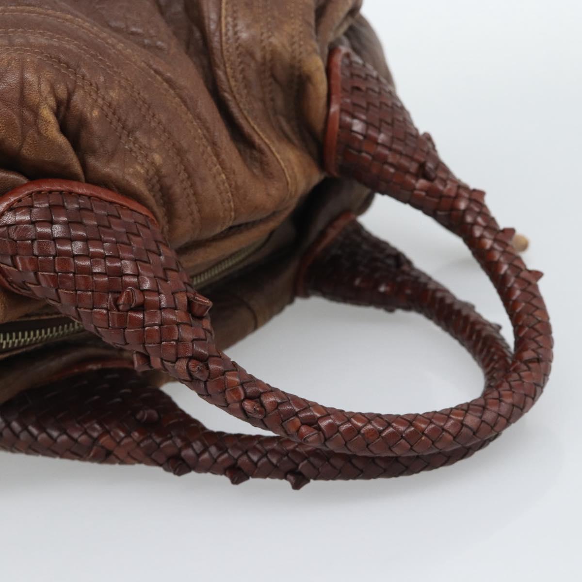 FENDI Spy Bag Leather Brown Gold Auth 194937A - Jerrillo image 7