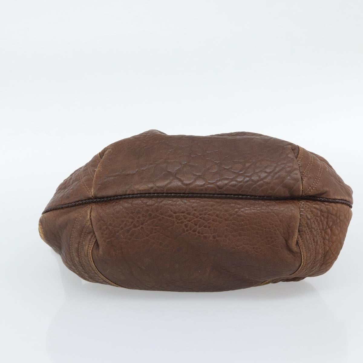 FENDI Spy Bag Leather Brown Gold Auth 194937A - Jerrillo image 9