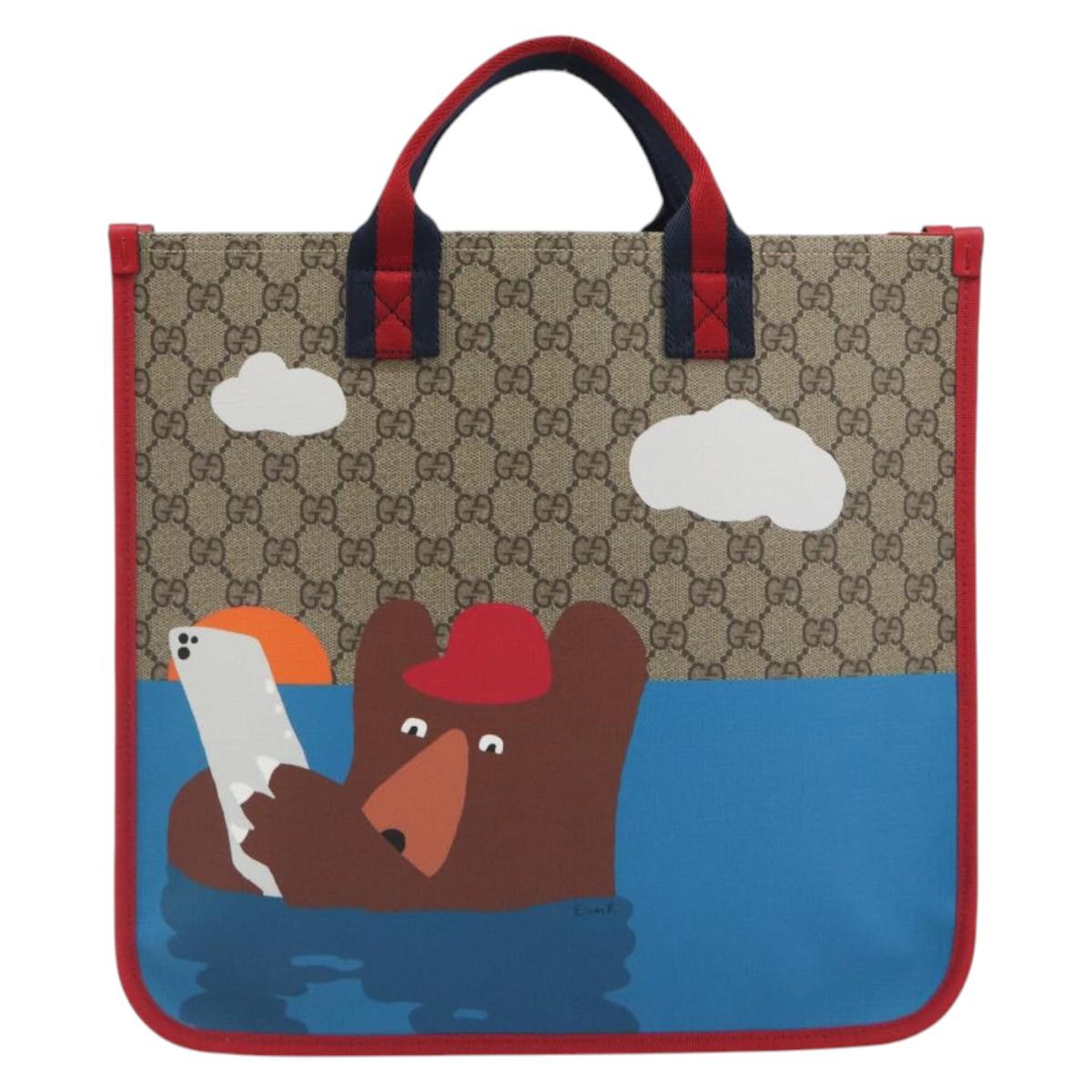 GUCCI GG Supreme Children's Tote Bag PVC Beige 605831 Auth 195180M - Jerrillo image 2