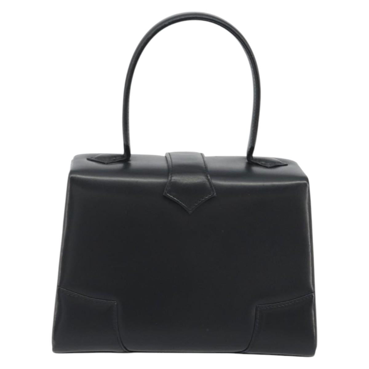 Vivienne Westwood Hand Bag Leather Black Gold Auth 195203A - Jerrillo image 3