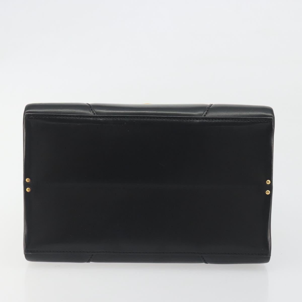 Vivienne Westwood Hand Bag Leather Black Gold Auth 195203A - Jerrillo image 9