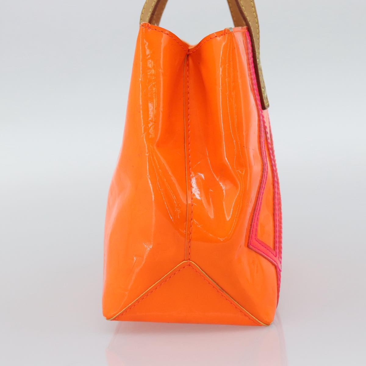 LOUIS VUITTON Monogram Vernis Fluo Reade PM Hand Bag Orange M91905 Auth 195212 - Jerrillo image 4