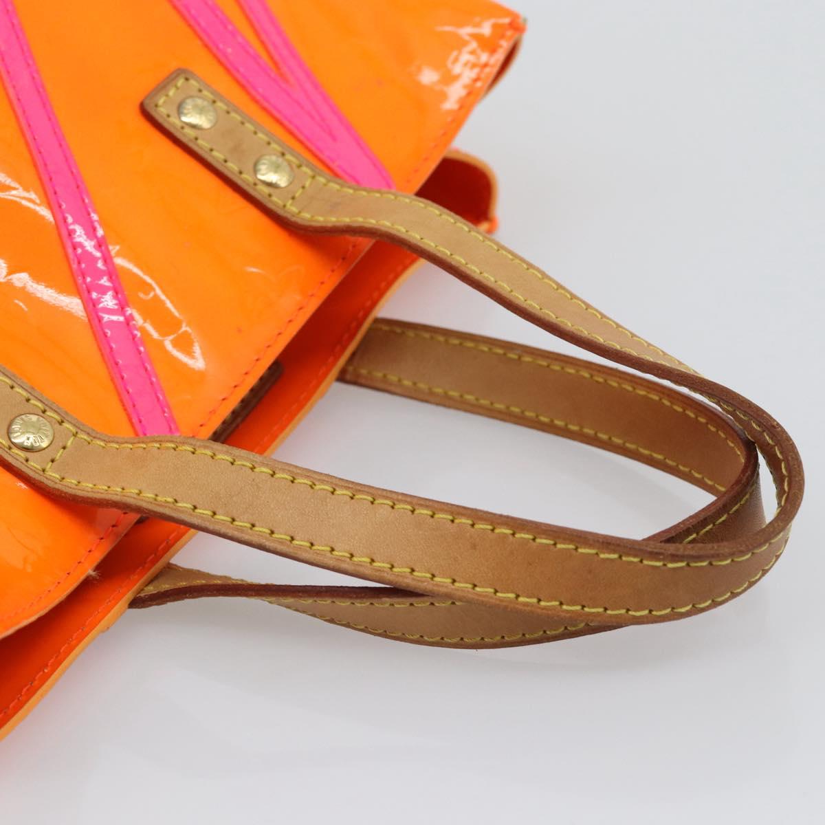 LOUIS VUITTON Monogram Vernis Fluo Reade PM Hand Bag Orange M91905 Auth 195212 - Jerrillo image 7