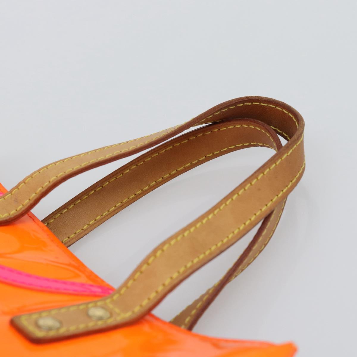 LOUIS VUITTON Monogram Vernis Fluo Reade PM Hand Bag Orange M91905 Auth 195212 - Jerrillo image 8