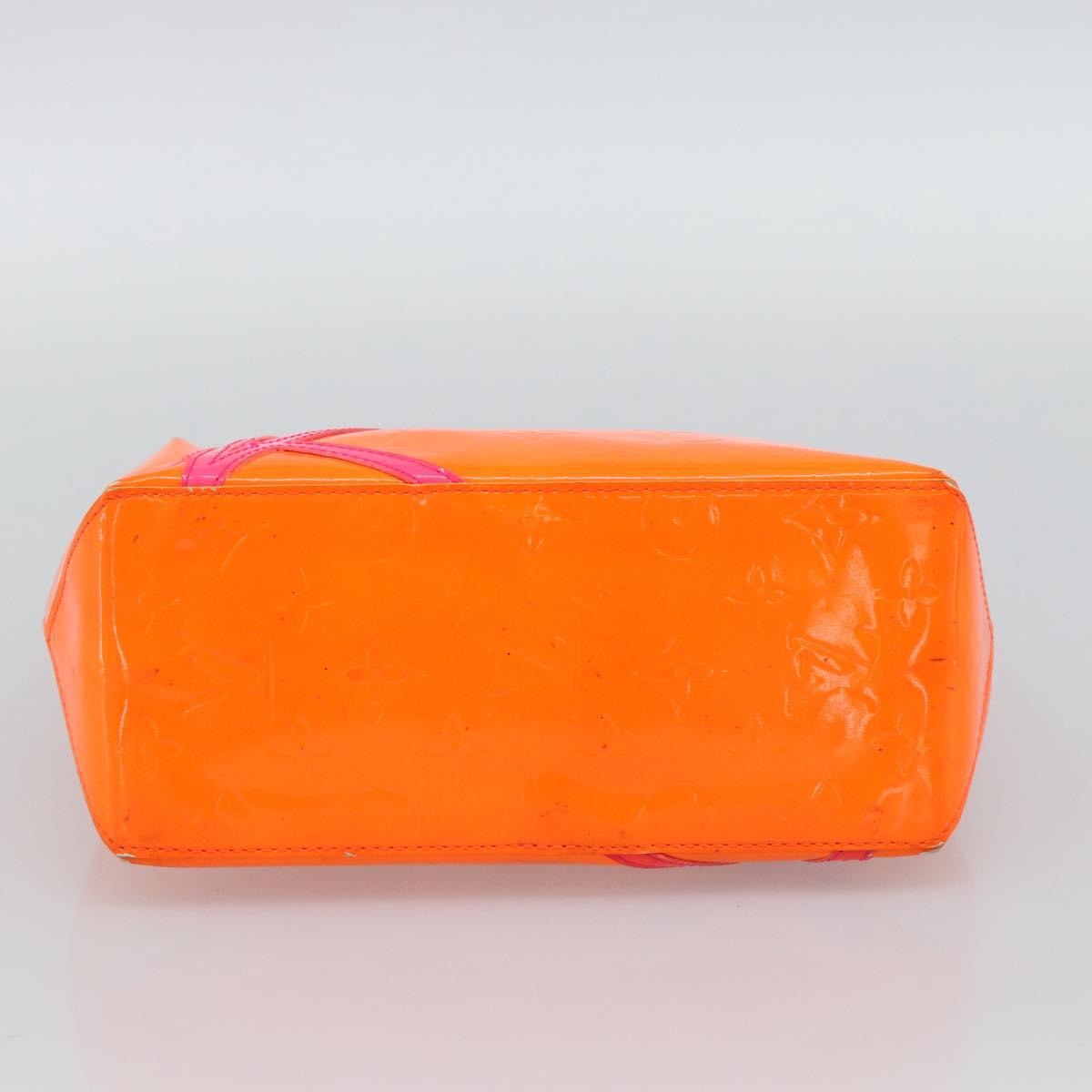 LOUIS VUITTON Monogram Vernis Fluo Reade PM Hand Bag Orange M91905 Auth 195212 - Jerrillo image 5