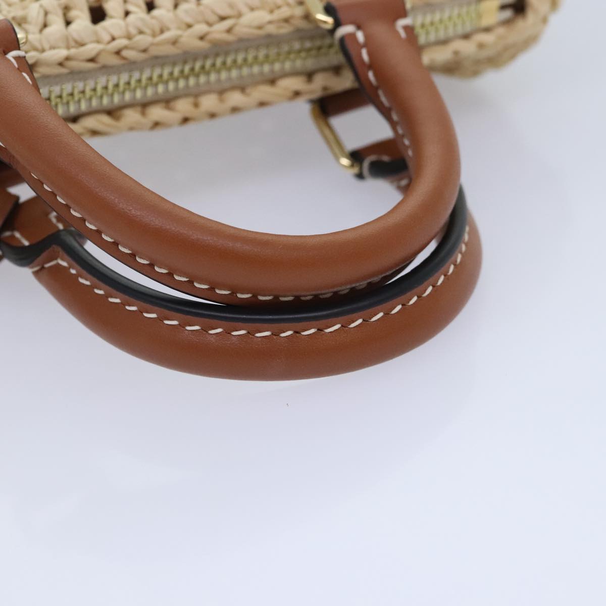 LOUIS VUITTON Nano Speedy Hand Bag Raffia Leather Beige M83525 LV Auth 89904S - Jerrillo image 7