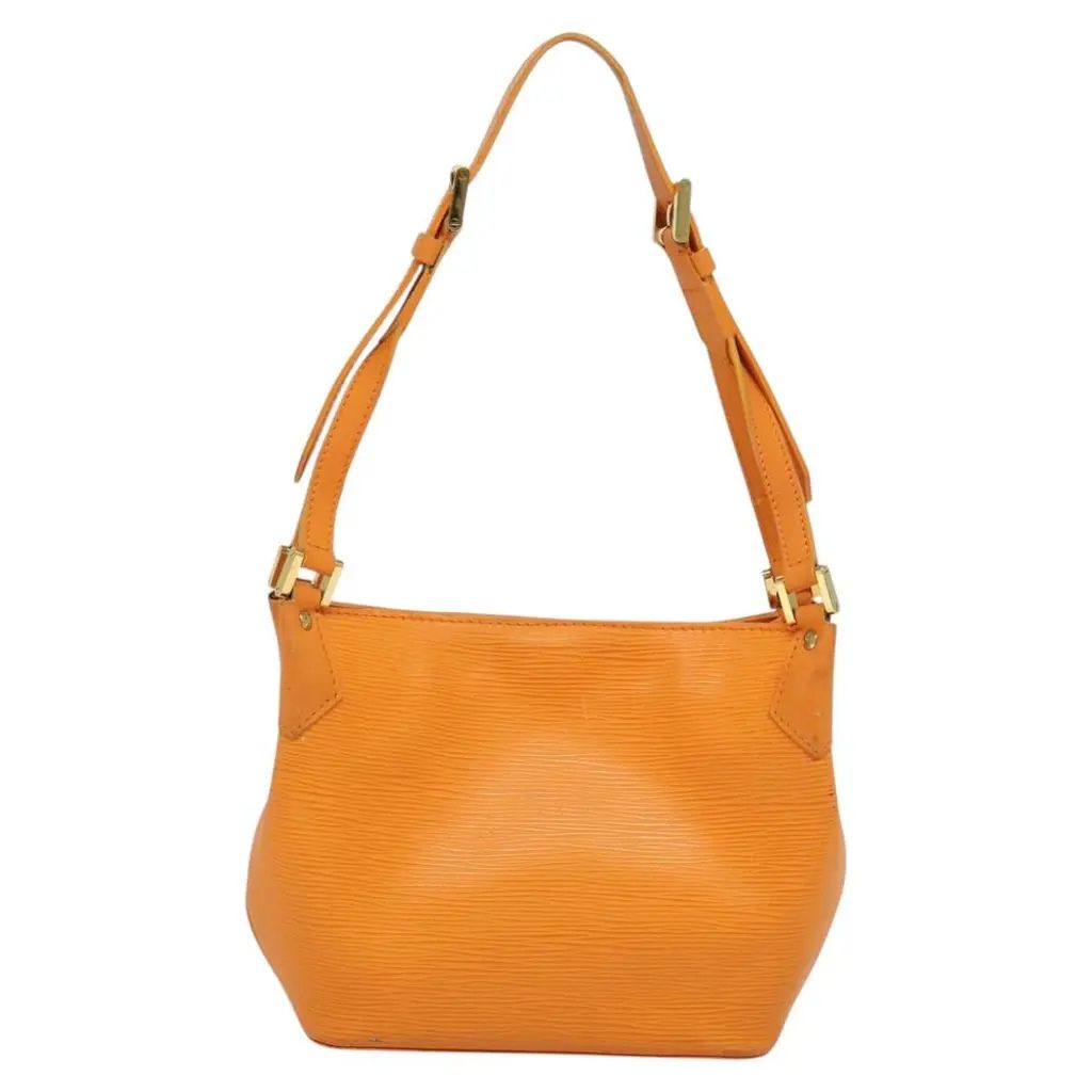 Borsa a tracolla Mandara in Pelle arancione 100% originale image 2