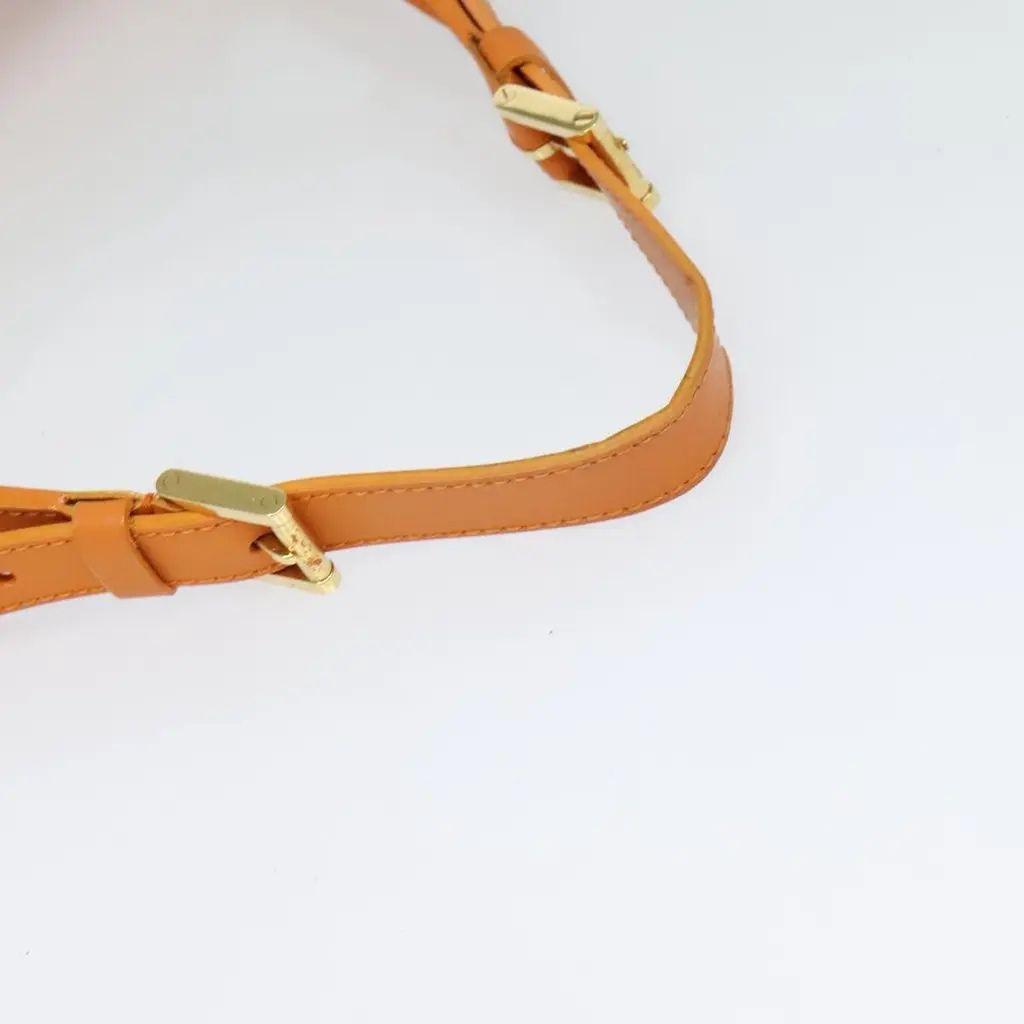 Borsa a tracolla Mandara in Pelle arancione 100% originale image 9