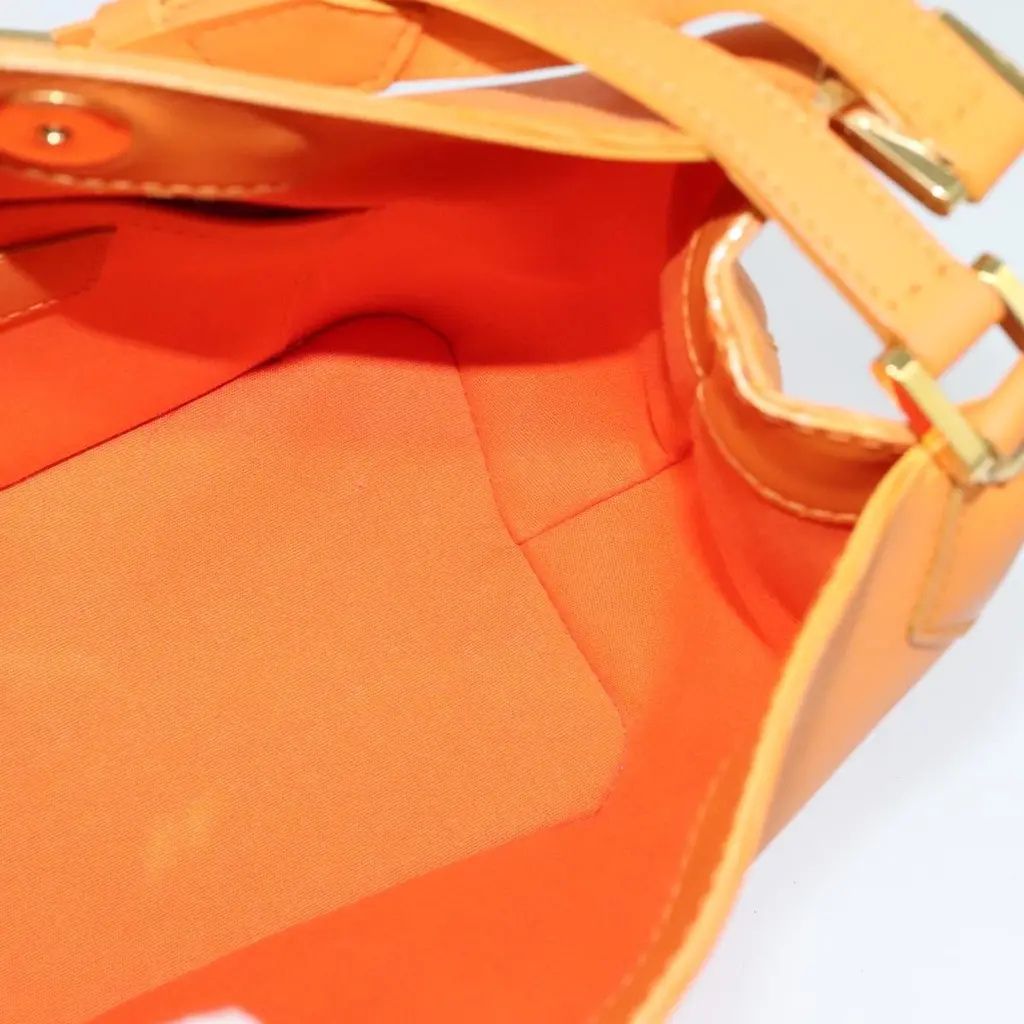 Borsa a tracolla Mandara in Pelle arancione 100% originale image 7