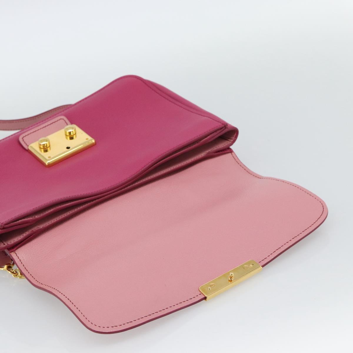 Miu Miu Hand Bag Leather 2way Pink Gold RN0726 Auth am11972V - Jerrillo image 10