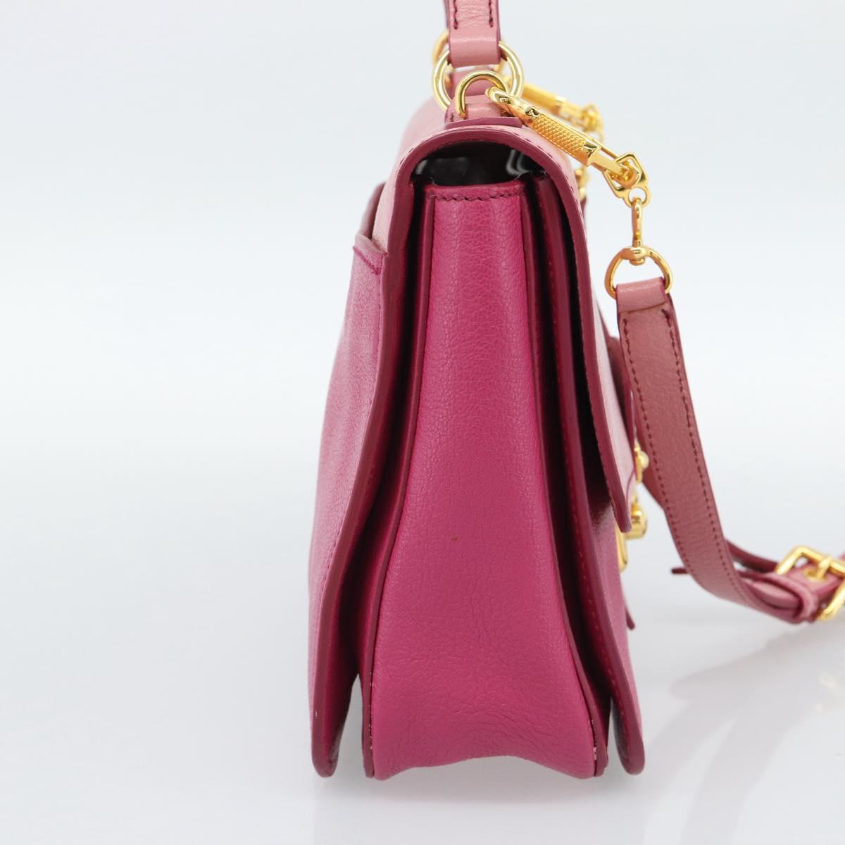 Miu Miu Hand Bag Leather 2way Pink Gold RN0726 Auth am11972V - Jerrillo image 3