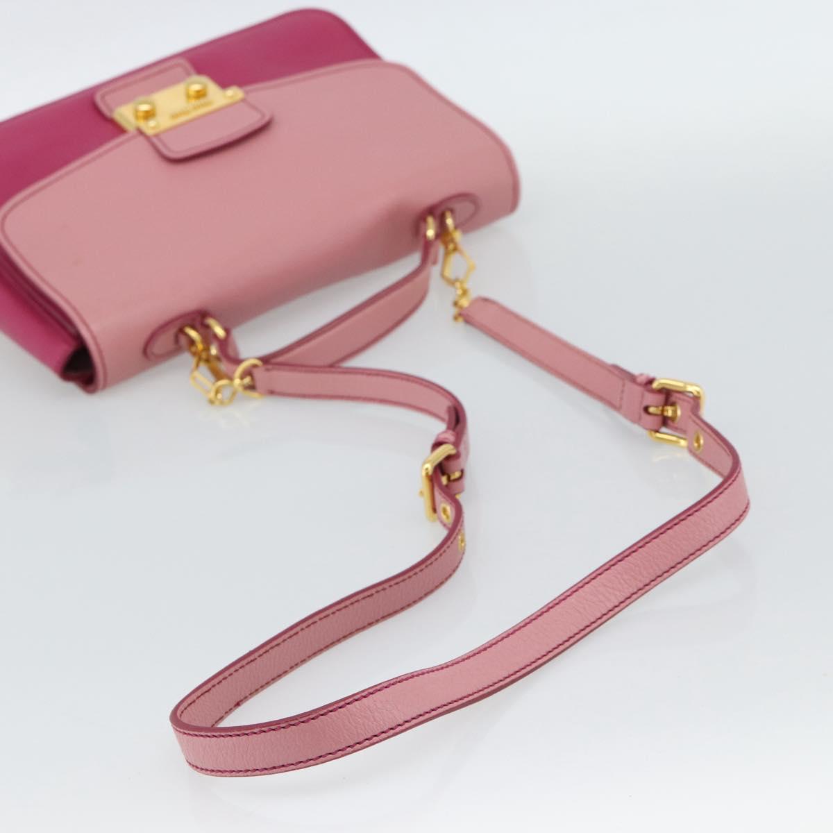 Miu Miu Hand Bag Leather 2way Pink Gold RN0726 Auth am11972V - Jerrillo image 9