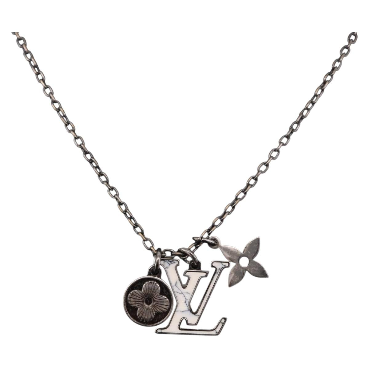 LOUIS VUITTON Necklace metal Silver M00317 LV Auth am11978A - Jerrillo