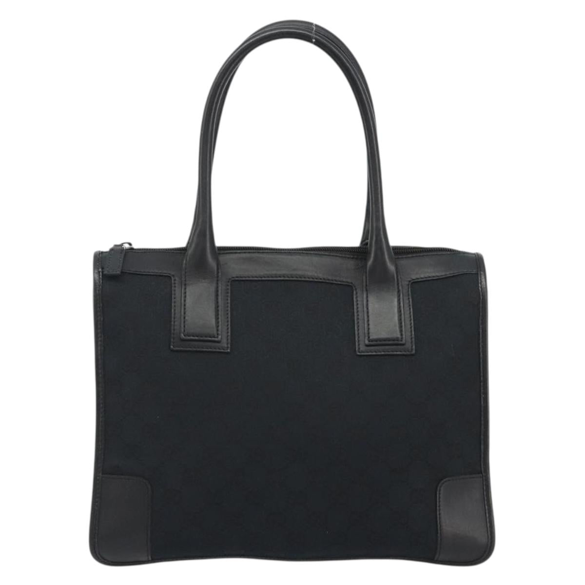 GUCCI GG Canvas Hand Bag Black Silver 000 0855 Auth am11991V - Jerrillo image 2
