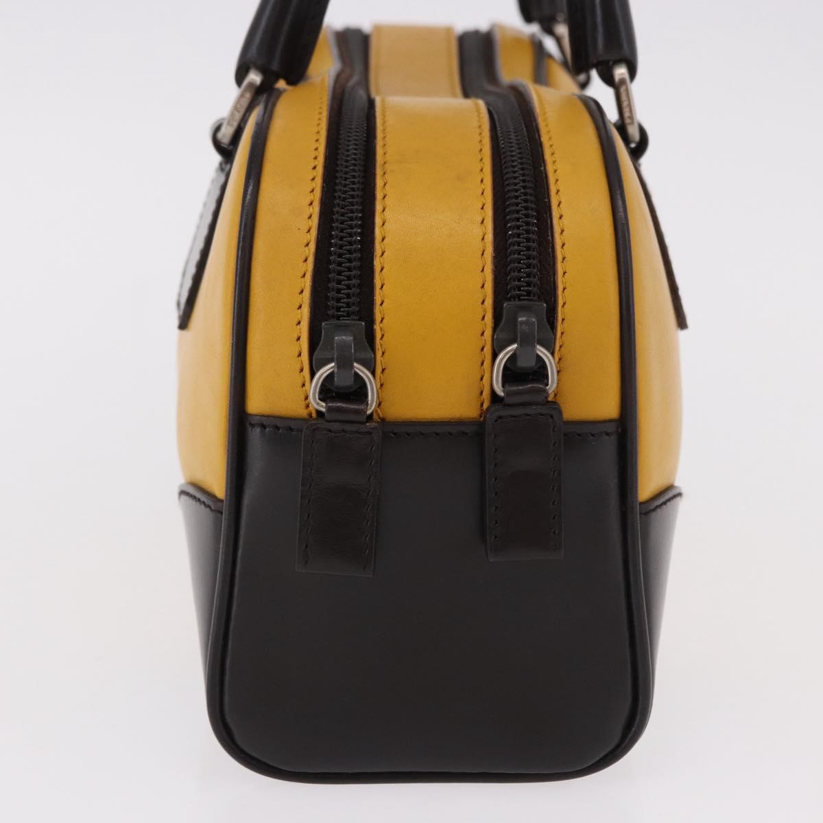 PRADA Hand Bag Leather Yellow Silver Auth am12115V - Jerrillo image 5