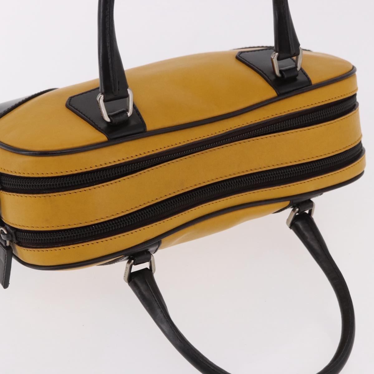 PRADA Hand Bag Leather Yellow Silver Auth am12115V - Jerrillo image 6