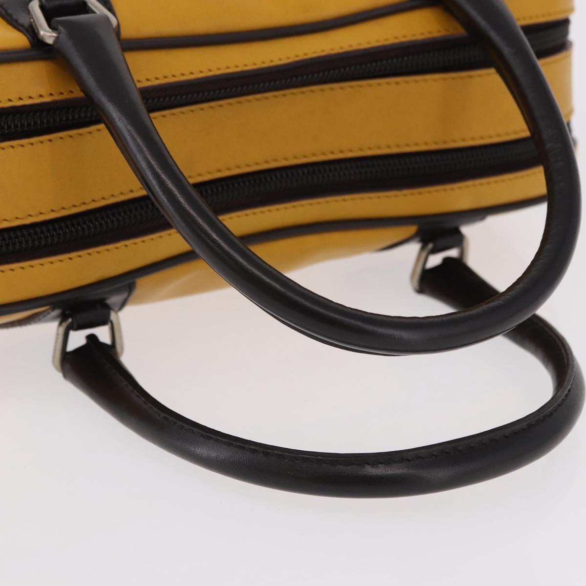 PRADA Hand Bag Leather Yellow Silver Auth am12115V - Jerrillo image 7