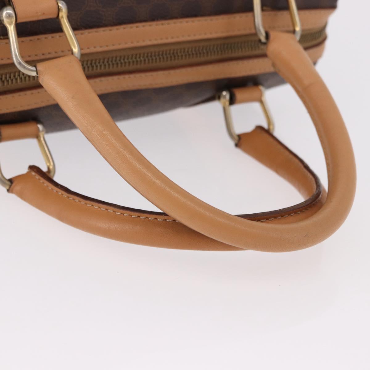 CELINE Macadam Canvas Mini Boston Bag PVC Leather Brown Gold Auth am12116A - Jerrillo image 7