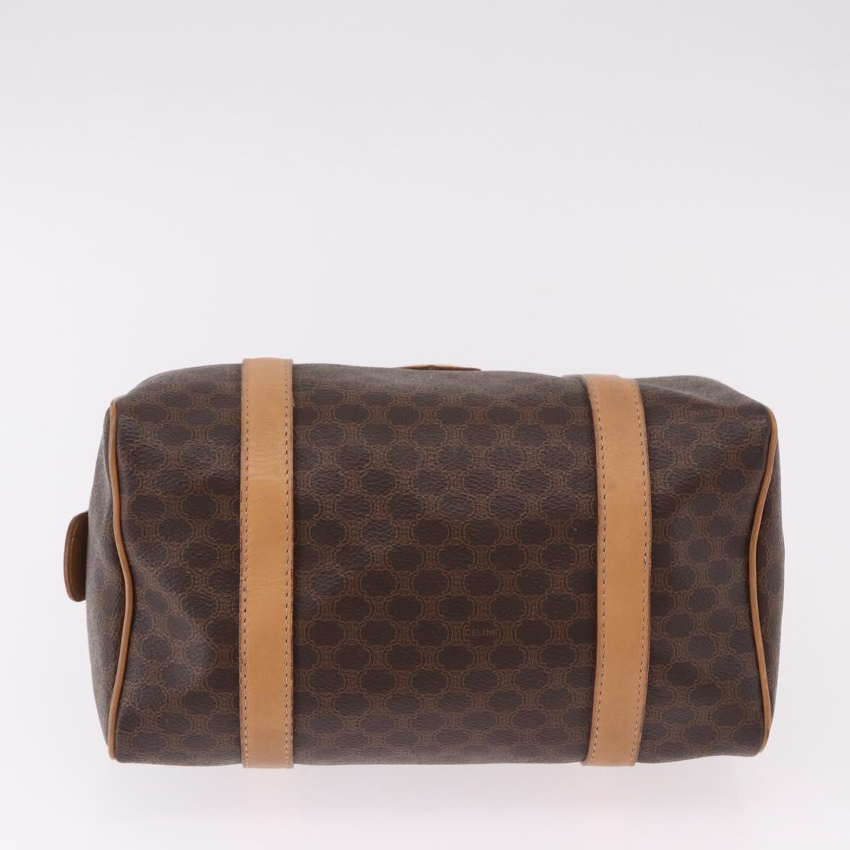 CELINE Macadam Canvas Mini Boston Bag PVC Leather Brown Gold Auth am12116A - Jerrillo image 5