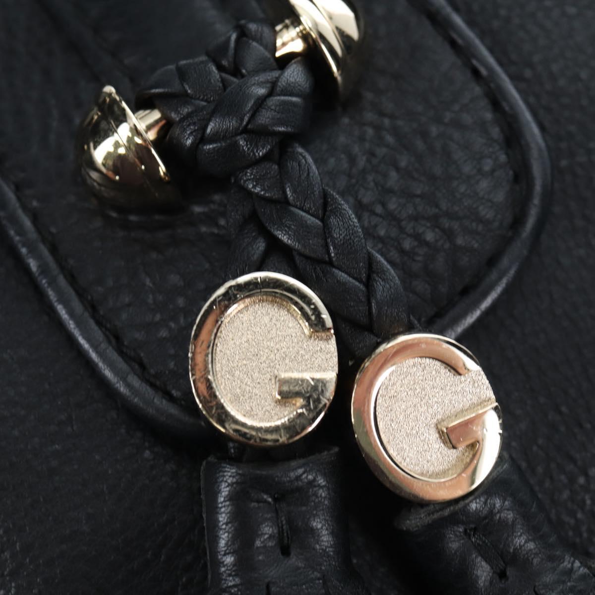 GUCCI Fringe Tote Bag Leather Black Gold 257029 Auth am12125V - Jerrillo image 9