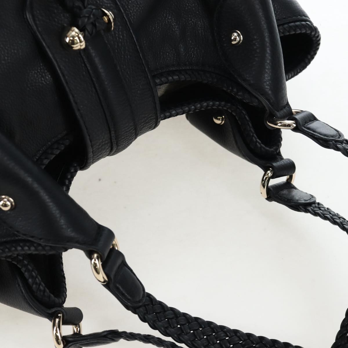 GUCCI Fringe Tote Bag Leather Black Gold 257029 Auth am12125V - Jerrillo image 6