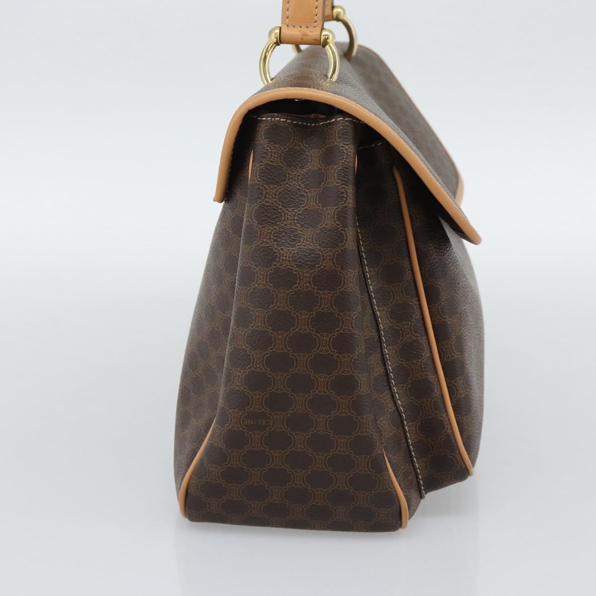 CELINE Macadam Canvas Hand Bag PVC Leather Brown Gold Auth am12166V - Jerrillo image 3