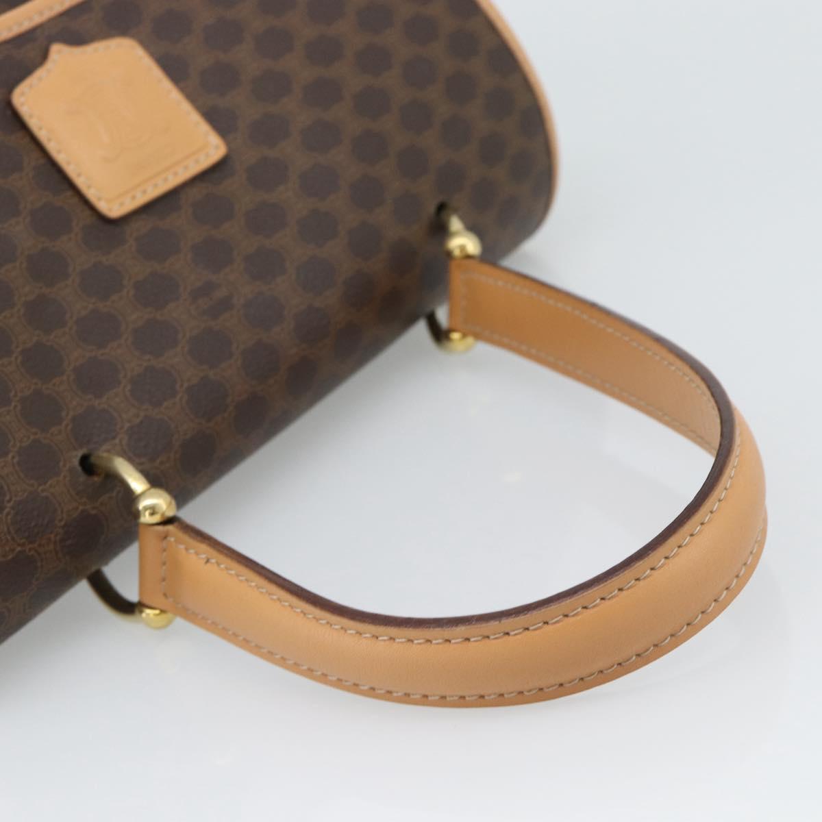 CELINE Macadam Canvas Hand Bag PVC Leather Brown Gold Auth am12166V - Jerrillo image 7