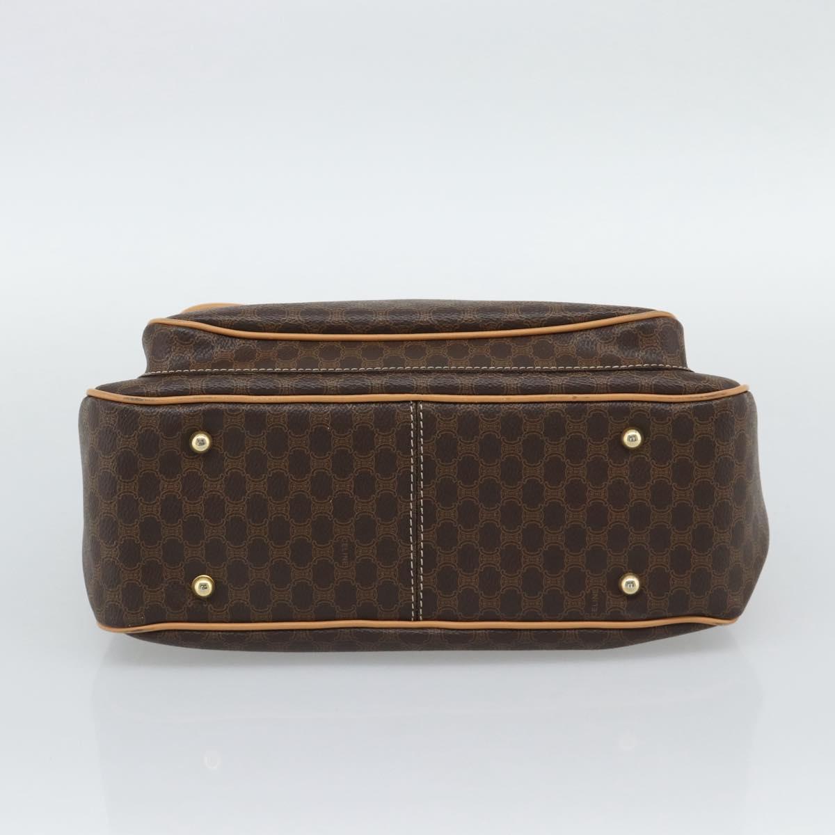 CELINE Macadam Canvas Hand Bag PVC Leather Brown Gold Auth am12166V - Jerrillo image 5