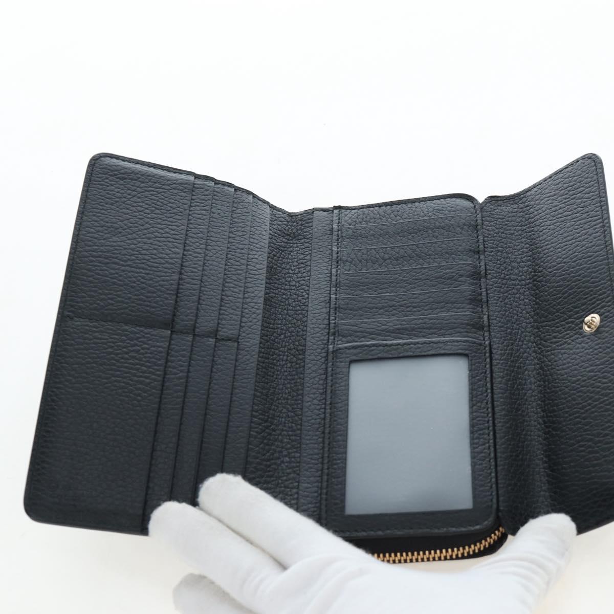 GUCCI Interlocking Round Long Wallet Leather Outlet Black 449397 Auth am12188V - Jerrillo image 9
